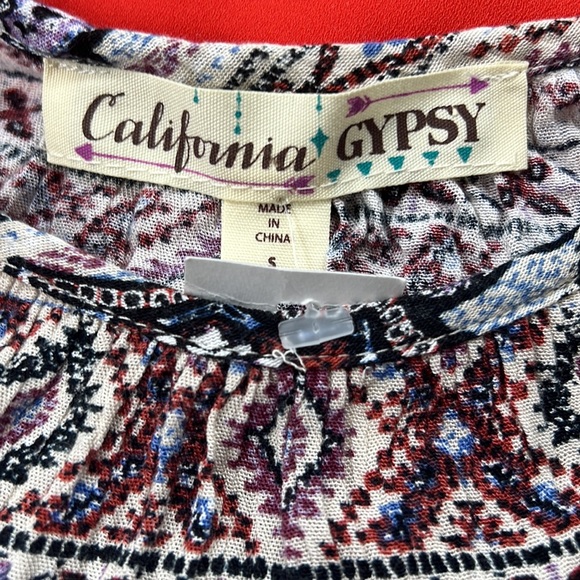 Sz Small California Gypsy Cold Shoulder Boho Blouse NWT - Picture 6 of 7